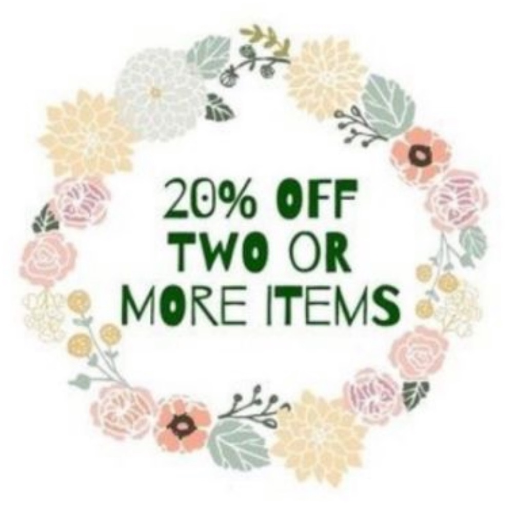 20% OFF 2 or more items 🤗